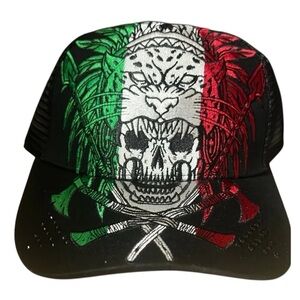 Affliction Vintage New Golden God Rhinestone Trucker Hat Adult One Size Cap